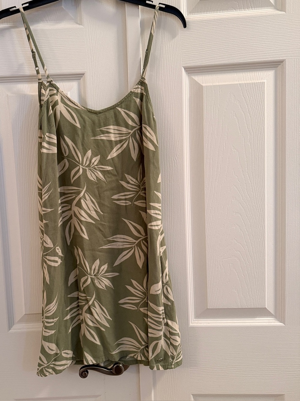 Roxy Green and Cream Tropical Slip Dress